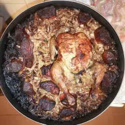 Печено пиле със зеле и флейка