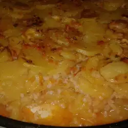 Постна картофена запеканка с ориз