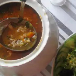 Рибена супа с ориз и зеленчуци
