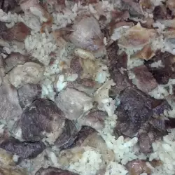 Късчета от шилешко месо с ориз на фурна