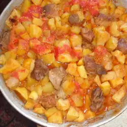 Свинско с картофи и домати на фурна