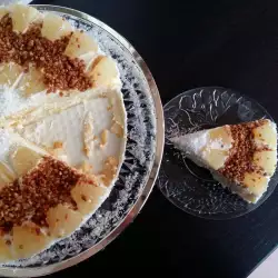 Торта с бишкоти и ананас