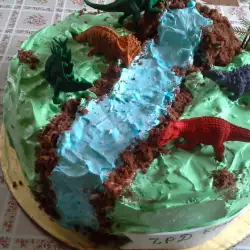 Шоколадова торта с два крема и бисквитки Орео