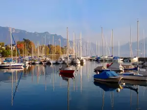 Романтични градове - Снимка Женева и женевското езеро