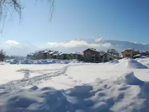 Банско през зимата - Снимка Западната част на Банско