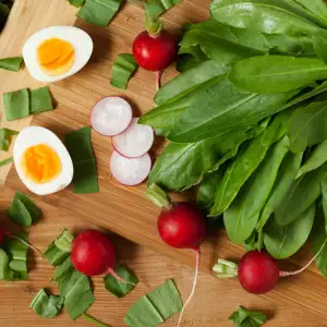 Radishes and eggs