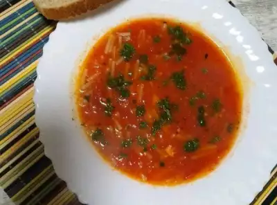 Томатный суп с вермишелью и грибами по-турецки - рецепт с фотографиями - Patee. Рецепты