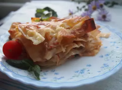 Рецепт приготовления лазаньи с фаршем и соусом болоньезе