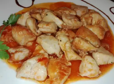 Куриное филе по-китайски в кисло-сладком соусе