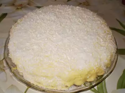 Творожный торт «Рафаэлло» из печенья с кокосом