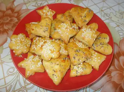 Рецепт: Сырное печенье - В вафельнице, с творогом