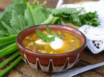 Крем-суп из шпината со сливками