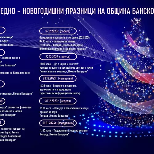Празничен календар на събитията в Банско през декември