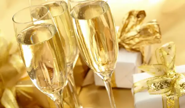 Geschenke und Champagner