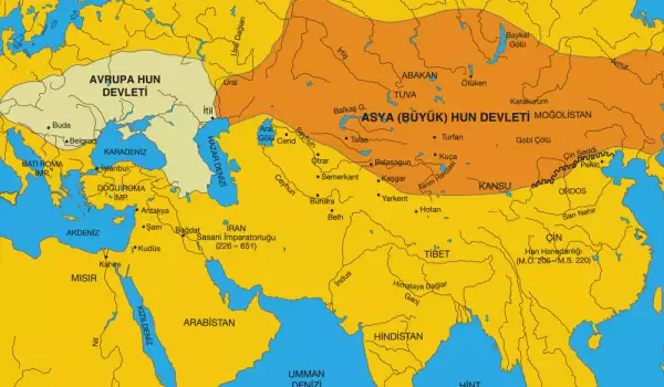The Borders of the Hun Empire