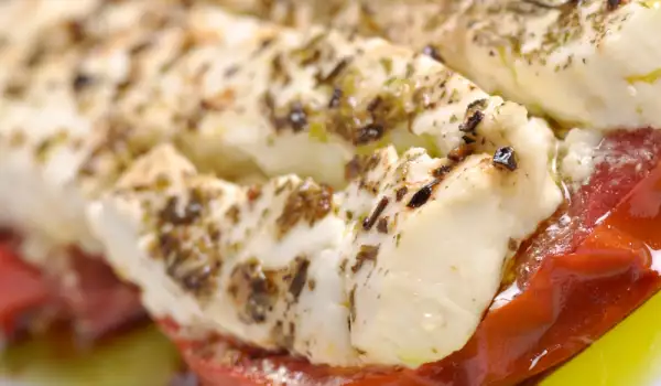 baked cheese and tomato