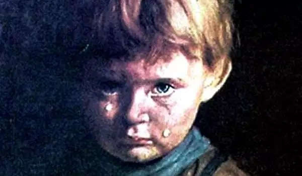Crying Boy Painting