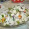 Салат из фасоли с солеными огурцами и морковью