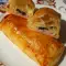 Puff Pastries with Yellow Cheese, Ham and Olives