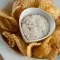 Potato Chips with Cottage Cheese and Mascarpone Dip