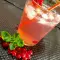 Iced Tea with Fresh Mint, Strawberries and French Grapes