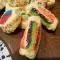 Biscuiți fragezi de Paște, în culorile curcubeului