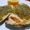 Pește-spadă cu pastă de arahide și usturoi