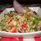 Petersilie Tabouleh Salat mit zwei Arten von Zwiebeln