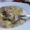 Suppe aus Entenrücken, Suppennudeln und Kartoffeln