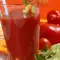 Tomato Juice with Celery in Bottles
