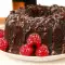 Brownie Cake with Raspberries
