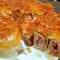 Twisted Filo Pastry Pie with Ham and Cheese