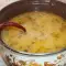 Суп с луком-пореем и рассолом от квашеной капусты