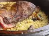 Roasted Lamb with Rice and Mushrooms