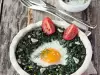 Spinach with Eggs and Cream Cheese
