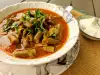 Tuinbonen, wortel en knoflook stoofpot