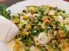 Scrambled Eggs with Kale and Mozzarella