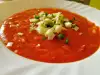 Salsa cremosa de tomate con puerros