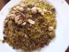 Асирийски ориз Биряни с фъстъци и стафиди