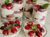 Biscuit Cake with Cherries in a Cup
