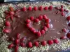 Biscuit Cake with Chocolate and Raspberries