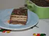 Бисквитена торта с шоколадов пудинг