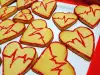 Hartvormige koekjes met een hartslag