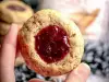 Peanut Cookies with Cherry Jelly