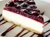 Cheesecake with Blueberry Jam and Wild Berry Juice