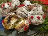 Heidelbeer Cupcakes - Weihnachtsspielzeuge mit Füllung