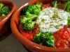 Broccoli met tomatensaus en mozzarella