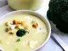 Крем-суп с брокколи и голубым сыром