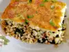 Bulgur and Spinach Casserole with Topping