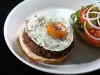 American Hamburger with an Egg
